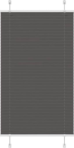 vidaXL - Plissé - rolgordijn - 70x150 - cm - stofbreedte - 69,4 - cm - polyester - zwart