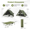Coast Veldbed met Tent - 2-Persoons Campingbed 204 x 126 x 46 cm - Pop-up Tent 204 x 128 x 105 cm - Groen