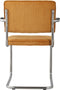 Zuiver Ridge Rib Eetkamerstoelen met armleuning Geel - Set van 2