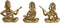 Decoratieve figuren DKD Home Decor Hars Indiaas (31 x 15,5 x 30 cm) (3 Stuks)