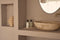 MOOISA - Marmer - dienblad rechthoek S - beige marmer - 10x25cm - rond marmer dienblad - vierkant marmer dienblad - decoratie schaal - tapasplank - serveerplank