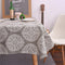 Tafelkleed - Vierkant 90 x 90 cm - Grijs Vintage Elegante Retro stijl - Kerstkleed - Katoenen Linnen Tafelkleed - Vierkant: 90 x 90 cm - Grijs