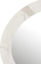 J-Line spiegel Marmer - glas - wit - large - Ø 80 cm