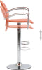vidaXL - Barkrukken - met - armleuning - 2 - st - kunstleer - oranje