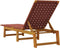 vidaXL - Ligbed - massief - acaciahout - en - stof - rood