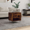 vidaXL - Salontafel - 50x46x50 - cm - bewerkt - hout - gerookt - eikenkleurig