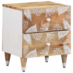 vidaXL - Nachtkastje - 40x33,5x46 - cm - massief - mangohout