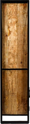 Livingfurn - Kabinetkast Nairobi - 110x180 - Mangohout en Gecoat Staal