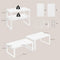 WOLTU Scaffalature kruidenrek set 2 stuks - stapelbare keuken plank organizer - wit MDF en metaal
