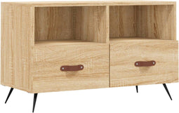 vidaXL - Tv-meubel - 80x36x50 - cm - bewerkt - hout - sonoma - eiken