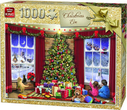 King Puzzel - 1000 Stukjes - Kerstavond - Multicolor
