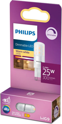 Philips Dimbare LED 25W G9 Warm Wit