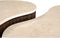 Livingfurn Bijzettafel Kian - Rond - Acaciahout - Off White - 36x35,5x46cm