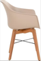 Hartman Set van 2 IRIS Stoelen - Houten Onderstel - 42.5 cm Zithoogte - Beige