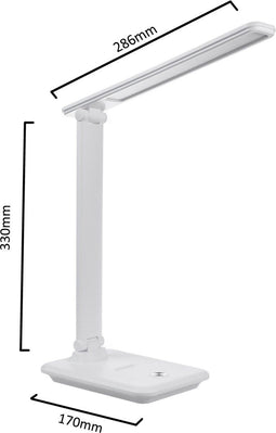 Maclean MCE614 W - LED-bureaulamp 9W 450 lumen - 3 kleurtemperaturen 3000K 4500K 6500K - Wit