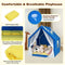 Kinderspeeltent - Sterverlichting - Wasbare Katoenen Mat - Donkerblauw 122 x 105 x 125 cm