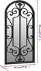 vidaXL - Tuinspiegel - 70x30 - cm - ijzer - zwart