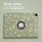 imoshion Tablet Hoes - Geschikt voor iPad Air 5 (2022) / Air 4 (2020) - 360° Draaibare Design Bookcase 2.0 - Green Flowers