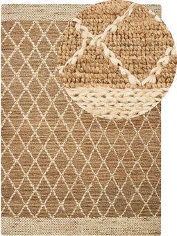 ZORAVA - Laagpolig vloerkleed - Beige - 160 x 230 cm - Jute