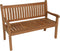 Lesliliving - Tuinbank Teak 2-persoons - gebogen rug - 130cm - Bruin