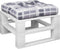 vidaXL - Palletkussen - 58x58x10 - cm - stof - ruitpatroon - grijs