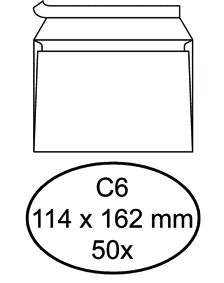 Bankenvelop C6 Zelfklevend Wit 58124