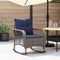 vidaXL - Tuinschommelstoel - met - kussens - poly - rattan - grijs