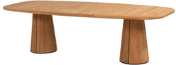 4so - Taste Capri low dining tafel teak barrel 240 x 110 cm