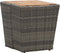 vidaXL - Theetafel - 41,5x41,5x43 - cm - poly - rattan - massief - acaciahout - grijs