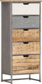 vidaXL - Ladekast - 45x30x105 - cm - massief - mangohout