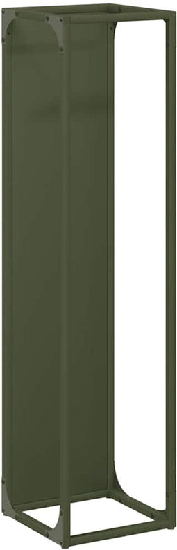 vidaXL - Brandhoutrek - 25x25x100 - cm - koudgewalst - staal - olijfgroen