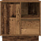 vidaXL - Nachtkastjes - met - LED - Verlichting - 2 - stuks - Oud - Hout - 50x34,5x50 - cm