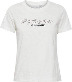 Ichi IHRUNELA SS5 - Dames T-shirt - Katoen - Cloud Dancer (2023)