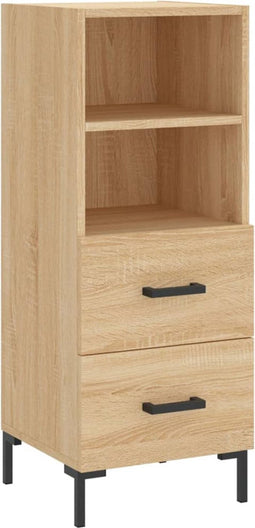 vidaXL - Dressoir - 34,5x34x90 - cm - bewerkt - hout - sonoma - eiken