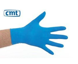 Handschoen latex gepoederd BLAUW 100 stuks Medium