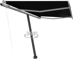vidaXL - Luifel - vrijstaand - automatisch - 300x250 - cm - antracietkleurig