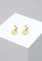 Elli Earring Hanger short without stone - Oorbellen Cirkel Vintage Antieke 925 Zilver verguld