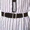 dressforfun - Herenkostuum baseball S - gestreept bovenstuk met baseball-applicatie - zwart/wit