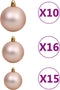 vidaXL - 120-delige - Kerstballenset - met - piek - en - 300 - LED's - roségoud
