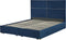 VERNOYES - Tweepersoonsbed - Blauw - 160 x 200 cm - Fluweel