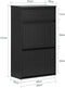 SoBuy FSR165-SCH - Schoenenkast - 2 Flappen en Lade - Zwart