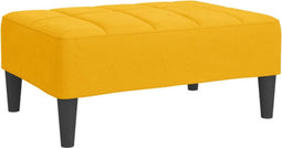 vidaXL - Voetenbank - 78x56x32 - cm - fluweel - geel