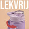 Hup Motivatie Drinkfles - Waterfles 1 Liter - Tijdmarkering en Drinktuit - Paars/Roze