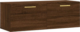 vidaXL - Wandkast - 100x36,5x35 - cm - bewerkt - hout - bruin - eikenkleur