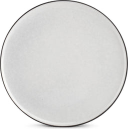 S|P Collection Fina - Plat Bord 26 cm - Wit met zwarte rand (set van 4)