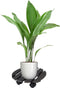 Pro Garden Plantentrolley - hout - donkergrijs - rond - D29 cm - 100 kilo