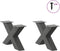 vidaXL - Salontafelpoten - 2 - st - X-vormig - 60x(30-31) - cm - staal - antraciet
