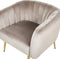 Fauteuil LACONIA Fluweel Taupe
