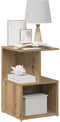 vidaXL - Nachtkastjes - 2 - st - 35x35x55cm - bewerkt - hout - artisanaal - eikenkleur