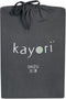 Kayori Shizu - Splittopper Hoeslaken Jersey - 180x200-220cm - Matrasdikte 12 cm - Biologisch Katoen - Antracite